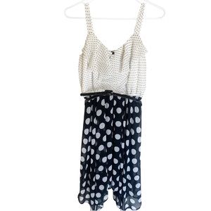 Maurices Black & White Flowy Polka Dot Dress M